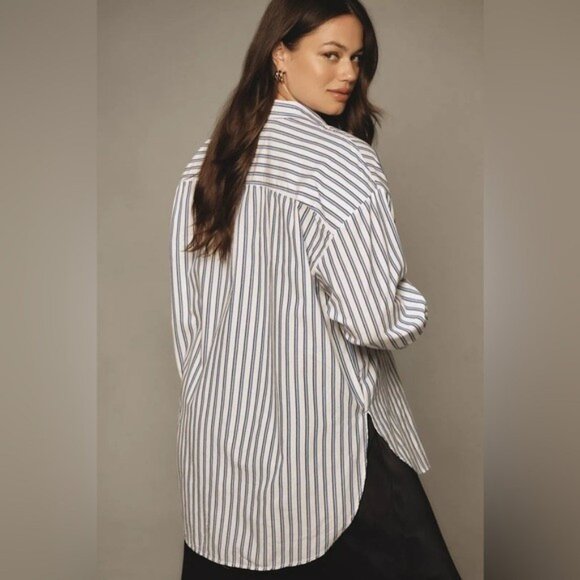 NWT Size MP - The Bennet Buttondown Shirt by Maeve 100% Cotton (NWT US$ 98) - Picture 13 of 17